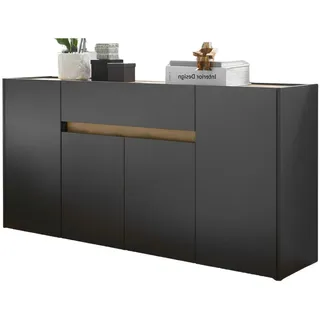 furn.design Sideboard 170 x 87 x 40 cm grau / Eiche Wotan