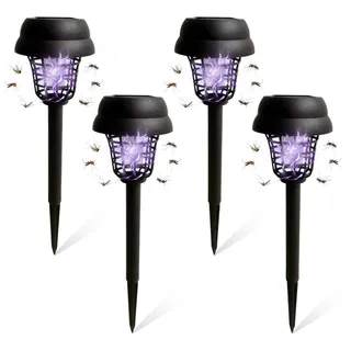 4 Stück Solar-Mückenlampe, Lampe gegen Mücken, Außenbeleuchtung, wasserdicht, Mückenlampe für drinnen und draußen, für Haus, Garten, Hof, Camping (4 Stück)