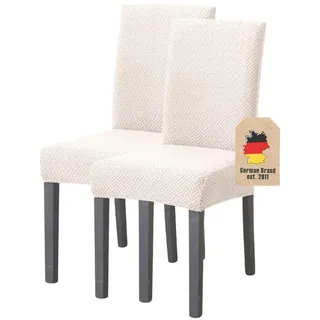 Stuhlhusse, Beige, Kunststoff, 1x38 cm, Wohntextilien, Bezüge, Stuhlhussen