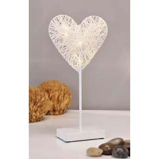 Spetebo Deko Herz Weiß 10 LED