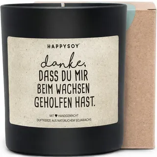 Danke dass du mir beim Wachsen geholfen hast - Duftkerze mit Spruch als Geschenk für Erzieherin, Lehrerin, Mentorin, liebevolle Geschenkidee zum Danke sagen, Kerze im Glas