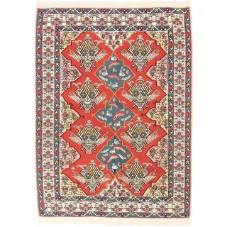 Nain Trading Orientteppich Kelim Fars 129x176 Handgewebter Orientteppich / Perserteppich, rechteckig, Höhe: 5 mm beige|rot