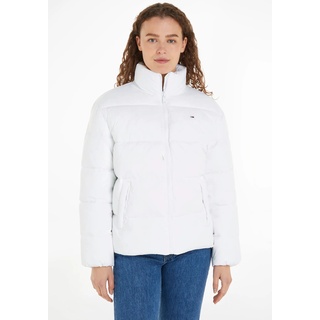 Steppjacke TOMMY JEANS "TJW MODERN PUFFER" Gr. M (38), weiß (white) Damen Jacken Lange mit Aufhänger