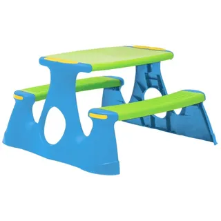 vidaXL Picknickbank 4-tlg. Blau