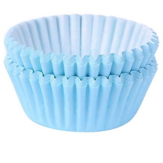Miss Bakery's House Muffinform Mini Muffinförmchen, (Hellblau 200-tlg), kleine Papierbackförmchen für Mini-Cupcakes und Minimuffins blau
