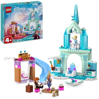 LEGO Disney Frozen Elsas Eispalast, Eiskönigin-Schloss-Spielzeug mit Prinzessin ELSA und Anna Puppen, Plus 2 Tierfiguren, tolles Geschenk für 4-jährige Mädchen und Jungen 43238