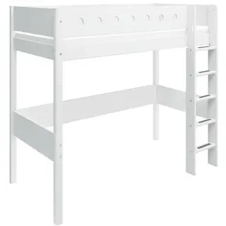 Flexa Hochbett White 90 x 200 cm Lack Weiß