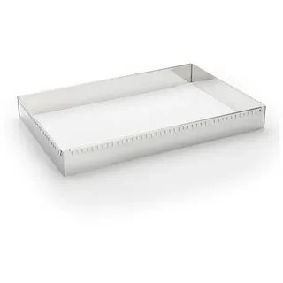 De Buyer Backform Patisserie, Backrahmen rechteckig 43x29 cm / verstellbar bis 84 cm - silberfarben