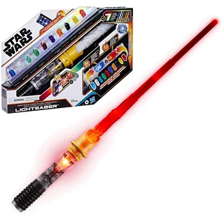 Star Wars Power-Kristall Lichtschwert, 7 Farben & 10 Kristalle, 50+ Farbwechsel-Kombinationen, Lichter & Geräusche, Spielzeug für Jungen und Mädchen ab 4 Jahren