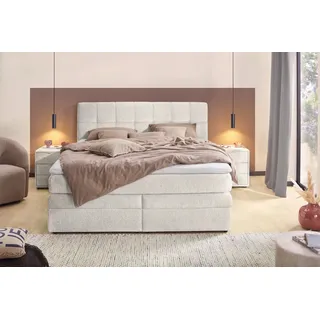 Jockenhöfer Boxspringbett AMY 200 x 200 cm H3-H4 Beige/Grau