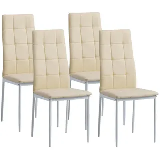 Albatros Esszimmerstuhl Rimini Kunstleder beige 4er Set