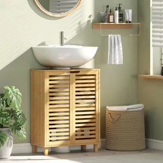 Homcom Waschbeckenunterschrank 30 x 80 x 60 cm Beige