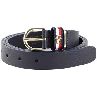 Tommy Hilfiger Damen Gürtel TH Timeless 2.5 Corp Ledergürtel, Blau (Space Blue), 70 - 70