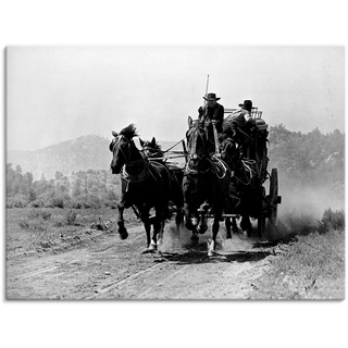 Artland Wandbild Stummfilm Western, Film (1 St), als Leinwandbild, Wandaufkleber in verschied. Größen schwarz 80 cm x 60 cm
