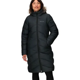 Marmot Damen Wm's Montreaux Coat, Leichte Daunenjacke, wasserdichter Daunenparka, warmer Wintermantel, regendichte Winterjacke, winddichte Funktionsjacke mit Kapuze, Black, XS