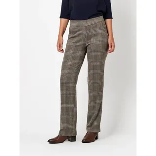 Relaxed by TONI Palazzohose Scarlet Wide mit Karomuster braun 42