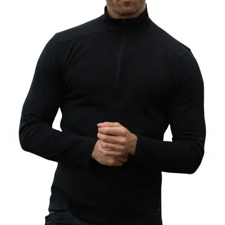 alpenwert Zip Longsleeve schwarz L