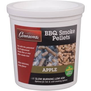 Camerons Räucherholz-Pellets (Apfel, 1 Pin), ofengetrocknete Grill-Pellets, 100 % natürliche Grill-Räucherchips, für Pellot-Smoker und Pellet-Grills, einfache Verbrennung, rauchigen Geschmack