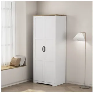 OTTO home Kleiderschrank Emmilia Schrank Schlafzimmerschrank im Landhaus Design Landhaus Schrank mit 2 Türen in Breite 82,7cm, Höhe 2m weiß