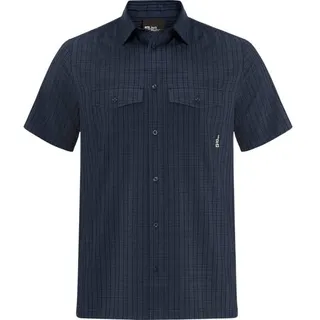 JACK WOLFSKIN Herren Hemd THOMPSON SHIRT MEN, night blue checks, 3XL