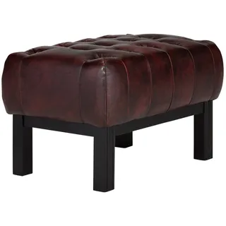Woodkings Hocker Chesterfield 46 x 43 x 61 cm Rot