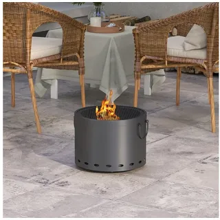 Outsunny Feuerstelle Ø 38 cm Grau