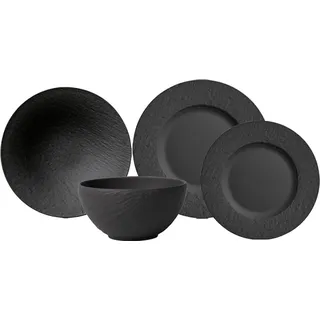 Villeroy & Boch Manufacture Rock Geschirr-Set 4-tlg. schwarz