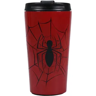 Marvel Travel Mug Spider-Man Spinne schwarz/rot, bedruckt, Fassungsvermögen 300ml., aus Metall.