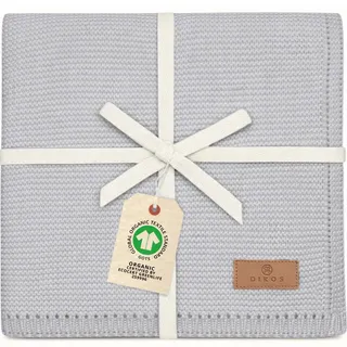 DIKOS Babydecke 100% Bio-Baumwolle – weiche Strickdecke für Neugeborene