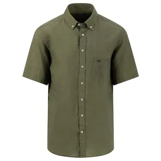 FYNCH-HATTON Kurzarmhemd Summer Linen, B.D., 1/2 dusty olive grün XL