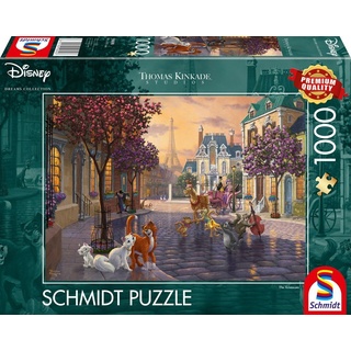 Schmidt Spiele GmbH Puzzle 1000 Teile Puzzle Thomas Kinkade Disney The Aristocats 59690, 1000 Puzzleteile