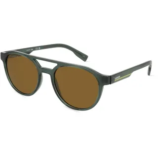 Lacoste L6008S Unisex-Sonnenbrille Vollrand Pilot Kunststoff-Gestell, grau