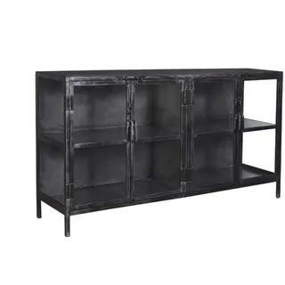 KAWOLA Sideboard BREST 180 x 92 x 40 cm Schwarz