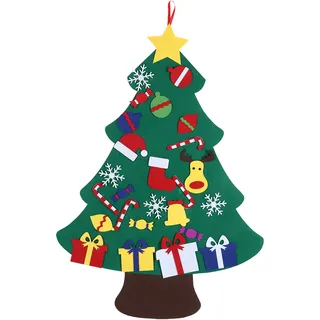 Diy-weihnachtsbaum-set Aus Filz, Wanddekoration, Kindergeschenke, Partyzubehör