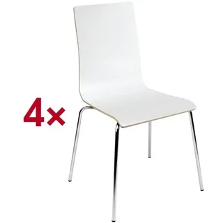 Nowy Styl 4er-Set Stapelstühle »Cafe VII« weiß, 46x46.5 cm