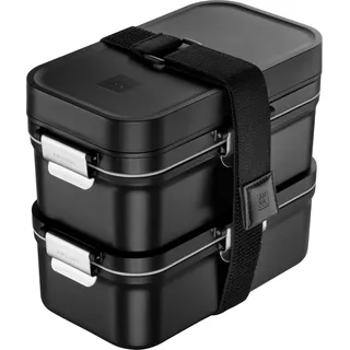 Zwilling Fresh & Save Lunchbox to go inkl. Edelstahl-Besteck, bruchsicher, Vakuumfunktion, Schwarz