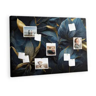 Tulup Pinnwand XXL Korkplatte Kork Pinnwand Dekor 120 cm x 80 cm, 100 Stk. Pinnadeln schwarz