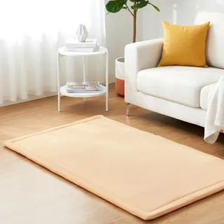 ARATERVIO Baby Spielmatte 200x150 cm Extra Weich Kinderteppich Krabbelmatte mit Memory-Schaum rutschfest Spielteppich für Baby Kinderzimmer Wohnzimmer Teppich Schadstofffrei (Beige)