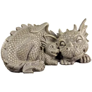 Figuren Shop GmbH Gartenfigur Drache 75 cm Grau