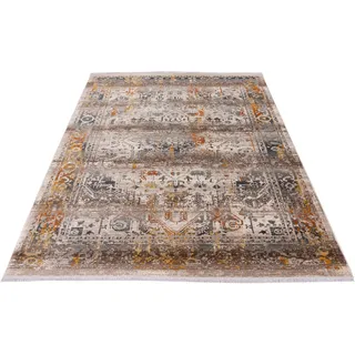 Teppich OBSESSION "My Inca 357" Teppiche Gr. B/L: 160 cm x 230 cm, 6 mm, 1 St., grau (taupe) Fransenteppich Esszimmerteppiche Kurzflor, Orient-Optik, mit Fransen