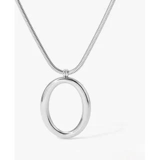 ROUGEMONT Kette mit Anhänger Moderne Damen Halskette Statement Kette Hypoallergen 45cm, Für empfindliche Haut silberfarben