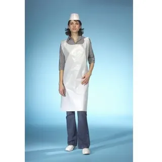 Papstar 500 Einwegschürzen Latz-Schürzen, LDPE 130 cm x 75 cm weiss