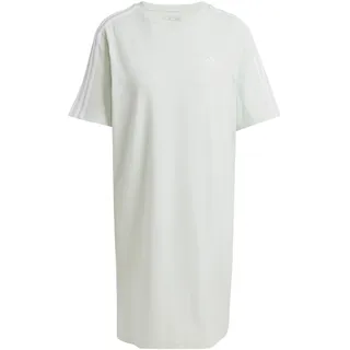 Adidas Essentials 3-Streifen Single Jersey Boyfriend T-Shirt-Kleid Linen Green S