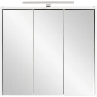 Spiegelschrank INOSIGN "List" Schränke Gr. B/H/T: 65,0 cm x 60,0 cm x 16,0 cm, 3 St., weiß (weiß glanz) Bad-Spiegelschränke Breite 65 cm
