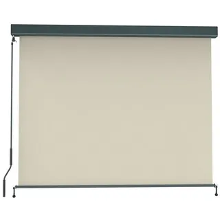 paramondo Senkrechtmarkise Senkrechtmarkise 140x250cm mit Kassette Sichtschutz Anthrazit Beige Alu Kassette, UV Schutz 30+, windstabil, manuell beige 140 cm x 250 cm x 250 cm