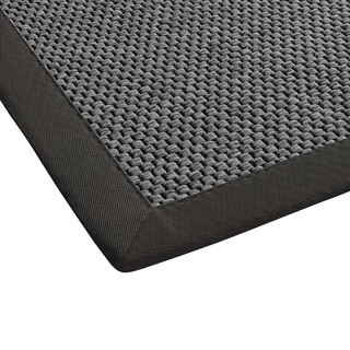 BODENMEISTER Teppich Sisal-Optik Flachgewebe modern hochwertige Bordüre, verschiedene Farben und Größen, Variante: anthrazit dunkel-grau, 133x190