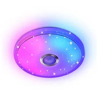 FIVMEN LED Deckenleuchte Deckenlampe 36W/48W Dimmbar Ceiling Light mit Bluetooth Lautsprecher, LED fest integriert