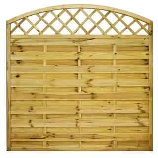 GartenLand Zaun Dichtzaun Vario gebogen mit Rankgitter Kiefer – Kesseldruckimprägniert, (Set, Ohne Pfosten), gebogen mit Rankgitter / Kiefer KDI 180 cm x 180 cm