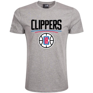 New Era Herren Los Angeles Clippers T-Shirt, Grau, XS/S