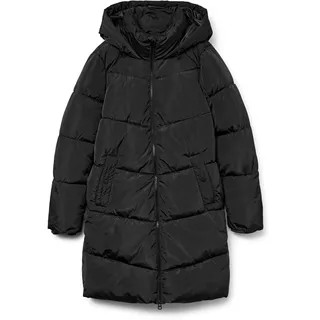 VERO MODA Damen Vmhalsey Coat Boos Mantel, Black, XS - XS
